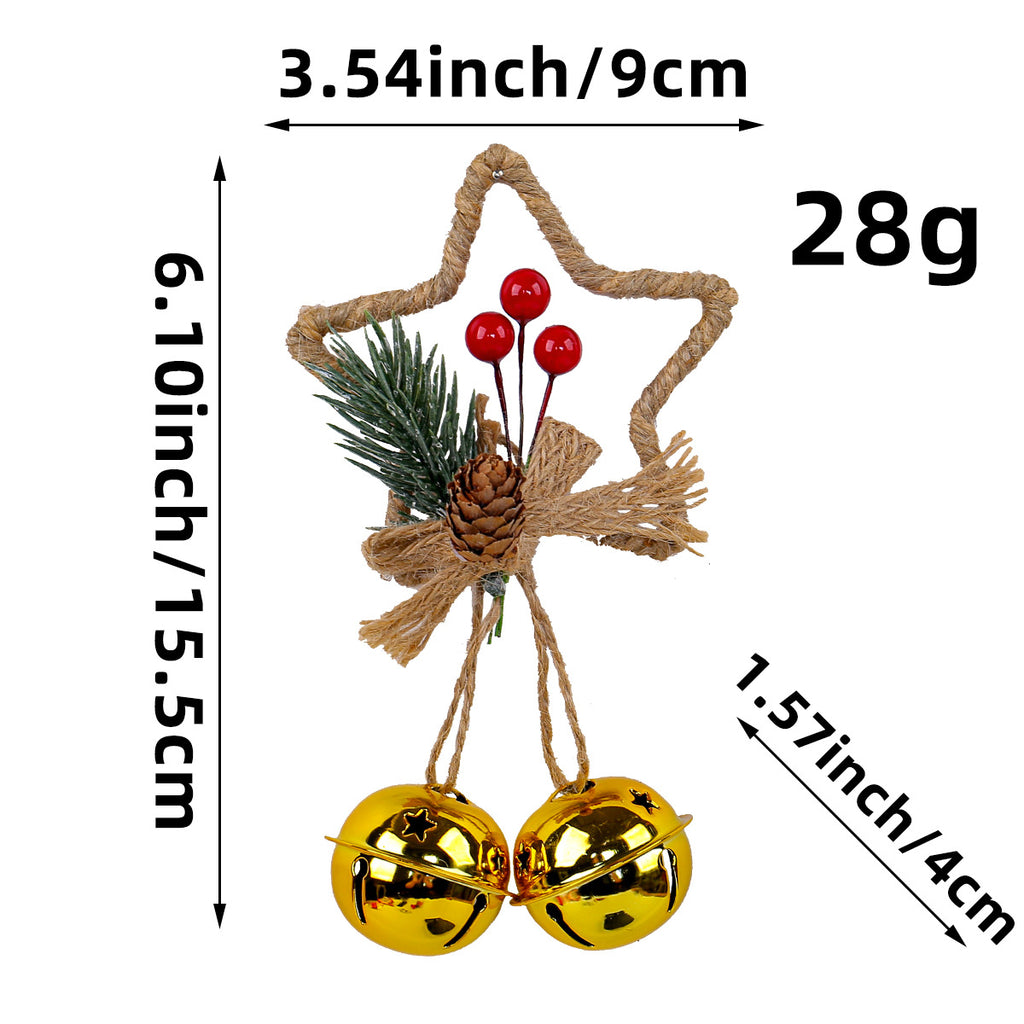 Noel Beş Uçlu Yıldız Çan Aksesuarı