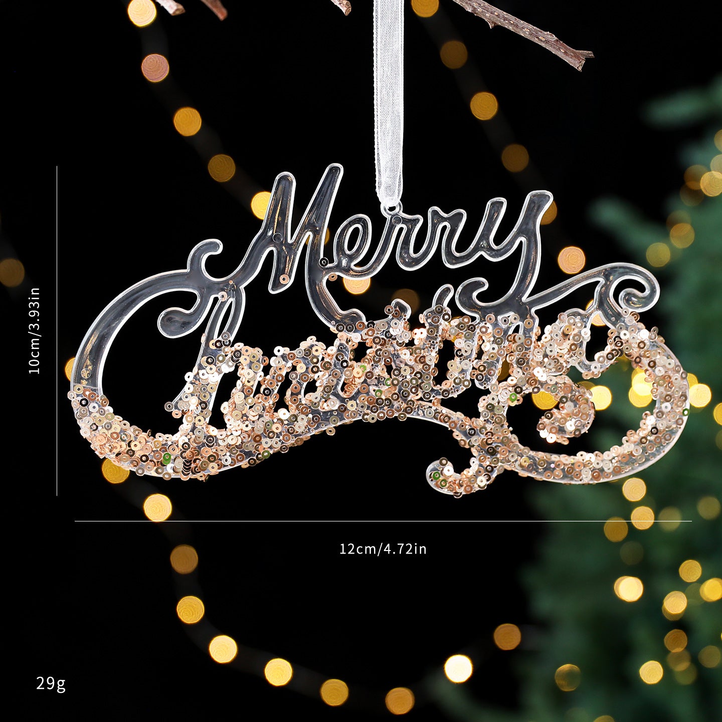 Simli Akrilik Noel Süs (Akrilik)